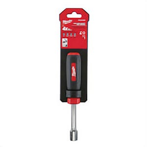 Milwaukee® 48-22-2425 Nut Driver, 7/16 in, Hex/Hollow Shank, Black/Red Cushion Grip Handle, Polished Chrome