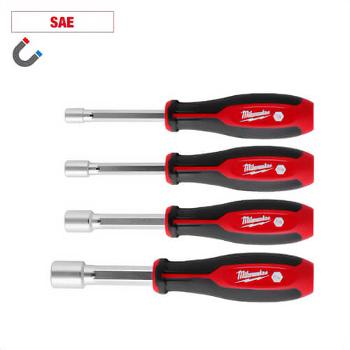 Milwaukee® 48-22-2544 HollowCore™ Magnetic Nut Driver Set, SAE, 4pc