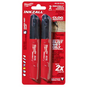 Milwaukee® 48-22-3102 Permanent Industrial Marker, Medium Tip, Acrylic, Black
