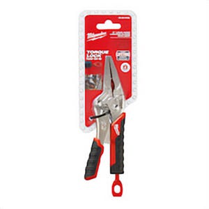 Milwaukee® 48-22-3406 Torque Lock™ 1-Handed Lever Locking Plier, 2-13/32 in Nominal, Alloy Steel, Long Nose Curved Jaw