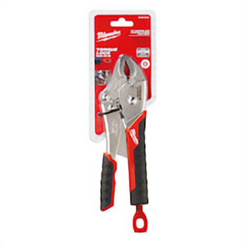 Milwaukee® 48-22-3410 Torque Lock™ 1-Handed Lever Locking Plier, 2 in Nominal, Alloy Steel, Curved Jaw, 10 in OAL