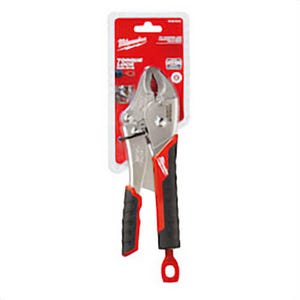 Milwaukee® 48-22-3410 Torque Lock™ 1-Handed Lever Locking Plier, 2 in Nominal, Alloy Steel, Curved Jaw, 10 in OAL