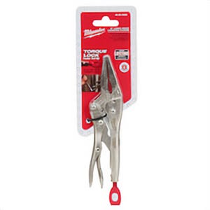 Milwaukee® 48-22-3506 Torque Lock™ Locking Plier with Wire Cutter, 2 in Nominal, Forged Alloy Steel Long Nose Curved Jaw, 6 in OAL