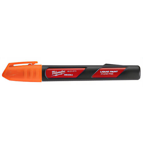 Milwaukee® 48-22-3771 Liquid Paint Marker, Acrylic Nib/Plastic, Orange/Red