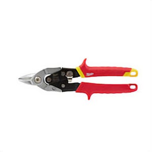 Milwaukee® 48-22-4500 Aviation Snip, 18 ga Cold Rolled Steel/22 ga Stainless Steel Cutting, 4-1/2 in L of Cut, Bulldog Serrated Snip, Steel Blade