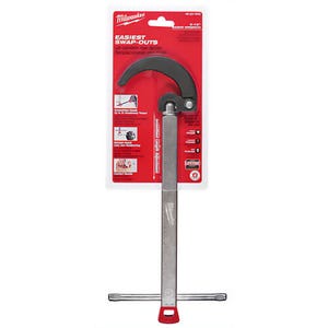 Milwaukee® 48-22-7002 Adjustable Large Basin Wrench, 14.9 in OAL, 90°