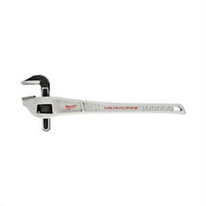 Milwaukee® 48-22-7182 Straight Offset Pipe Wrench, 8 in Pipe, 24 in OAL, Serrated Jaw, Aluminum Handle