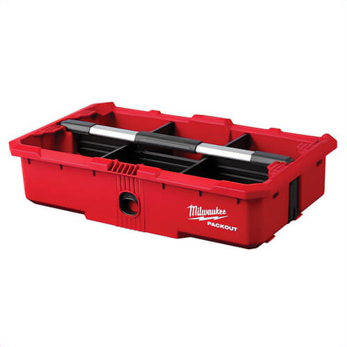 Milwaukee® 48-22-8045 Packout™ Tool Tray, 25 lb Capacity, Plastic/Polymer, Black/Red