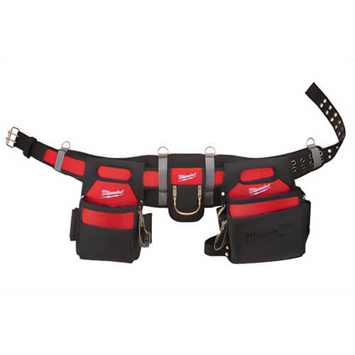 Milwaukee® 48-22-8110 Breathable Electrician's Work Belt, 29 Pockets, Denier Nylon, Black/Red