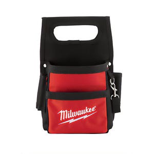 Milwaukee® 48-22-8111 Compact Electrician's Work Pouch, Ballistic Nylon, Black/Red