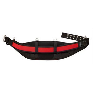 Milwaukee® 48-22-8140 Universal Padded Work Belt, Denier Ballistic Nylon, Black/Red