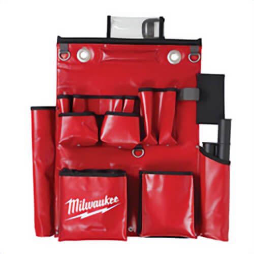 Milwaukee® 48-22-8291 Soft Sided Lineman's Compact Aerial Tool Apron, 18 Pockets, Vinyl, Red