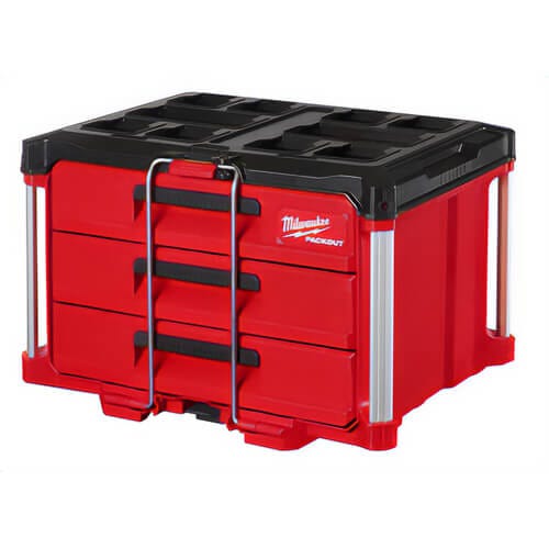 Milwaukee® 48-22-8443 Packout™ Drawer Tool Box, 14.3 in H x 22.2 in W x 16.3 in D, Locking Security Bar