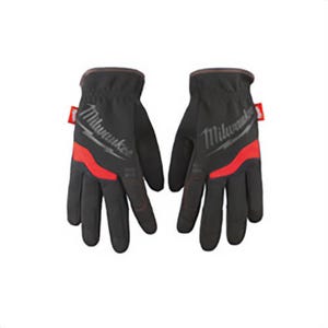 Milwaukee® 48-22-8711 General Purpose Work Gloves, Slip On, High Dexterity Finger Tip Style, M, Synthetic Leather, Black/Red, Free Flex Elastic Cuff
