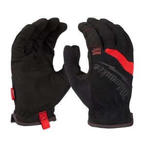 Milwaukee® 48-22-8715 General Purpose Work Gloves, Slip On, High Dexterity Finger Tip Style, S, Black/Red
