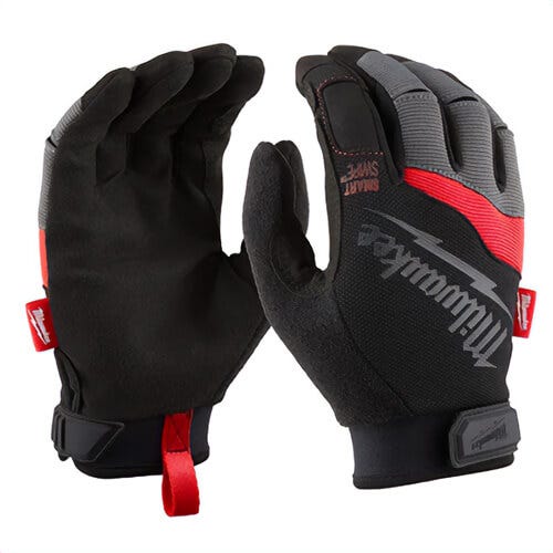 Milwaukee® 48-22-8725 General Purpose Work Gloves, General Purpose, High Dexterity Finger Tip Style, S, Black/Red