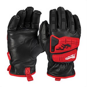 Milwaukee® 48-22-8784 Hi-Viz Insulated Anti-Slip Unisex Work Gloves, 2XL, PVC/Top Grain Goatskin, Elastic Knit Cuff, Cut Level: 5