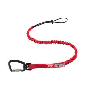 Milwaukee® 48-22-8810 Locking Tool Lanyard, 10 lb Capacity, Loop/Carabiner Connection, Nylon/Rubber