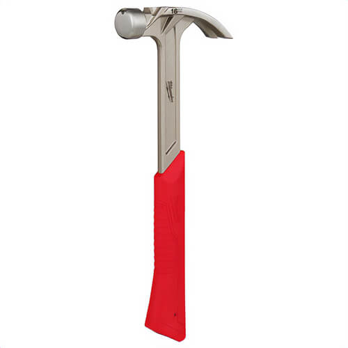 Milwaukee® 48-22-9018 Hybrid Claw Hammer, 13.2 in OAL, Smooth Face, 16 oz Head, Anti-Ring Claw