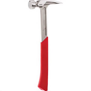 Milwaukee® 48-22-9023 Framing Hammer, 15 in OAL, Smooth Face, 22 oz Steel Head, Asymmetrical Anti-Ring Straight Claw