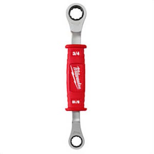 Milwaukee® 48-22-9211 2-in-1 Insulated Ratcheting Box Wrench, 12 Points, 9-5/8 in OAL, Forged Steel