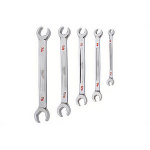 Milwaukee® 48-22-9470 Double End Flare Nut Wrench Set, SAE, 5 pc