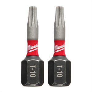 Milwaukee® 48-32-4427 ShockWave™ Impact Torx® Bits, T10, 1 in, 2 pk