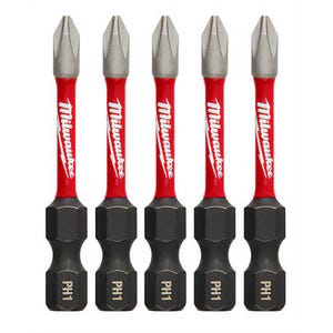 Milwaukee® 48-32-4638 ShockWave™ Impact Duty™ Impact Phillips® Bit, PH1 Phillips®, 0.3 in, 5 pk