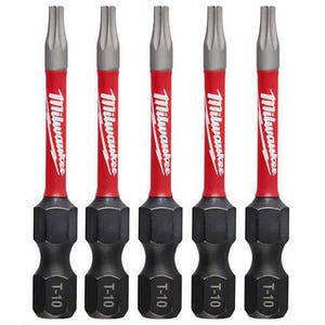 Milwaukee® 48-32-4682 ShockWave™ Impact Duty™ Impact Torx® Bit, T10 Torx® Point, 0.3 in, 5 pk