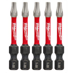 Milwaukee® 48-32-4684 Shockwave™ Impact Driver Bit, T20 Torx® Point, 2 in OAL, 1/4 in, Steel
