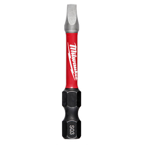 Milwaukee® 48-32-4773 ShockWave™ Impact Duty™ Impact Square Bit, SQ3 Drive, 2 in, 25 pk