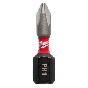 Milwaukee® 48-32-4880 ShockWave™ Impact Duty™ Impact Phillips® Bit, PH1 Phillips®, 1 in, 250 pk