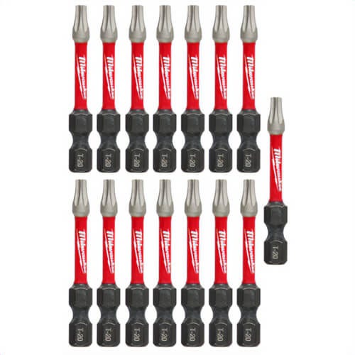 Milwaukee® 48-32-5012 ShockWave™ Impact Torx® Bits, T20, 2 in, 15 pk Tic Tac