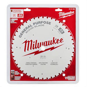 Milwaukee® 48-40-1220 General Purpose Thin Kerf Circular Saw Blade, 12 in dia x 1.05 in Thick, 1 in Arbor, Carbide Blade, 44 Teeth