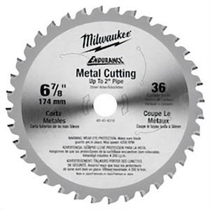 Milwaukee® Endurance® 48-40-4016 Thin Kerf Circular Saw Blade, 6-7/8 in dia x 0.051 in Thick, 20 mm Arbor, Alloy Steel Blade, 36 Teeth