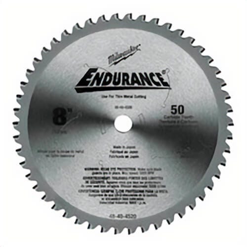 Milwaukee® 48-40-4520 Circular Saw Blade, 8 in dia x 0.073 in Thick, 5/8 in Arbor, Hardened Steel Blade, 50 Teeth