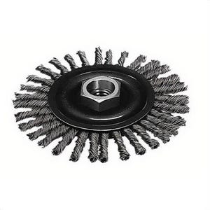 Milwaukee® 48-52-5000 Wheel Brush, 4 in dia Brush, 3/16 in W Face, 0.023 in dia Stringer Bead Knot Filament/Wire