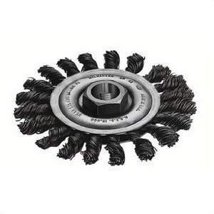 Milwaukee® 48-52-5030 Wheel Brush, 4 in dia Brush, 0.023 in dia Full Cable Twist Knot Filament/Wire, 5/8-11 Arbor Hole