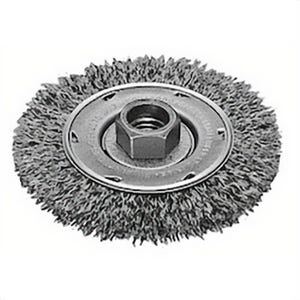 Milwaukee® NorZon Plus 48-52-5070 Wheel Brush, 4 in dia Brush, 1/2 in W Face, 0.014 in dia Crimped Filament/Wire, 5/8-11 Arbor Hole