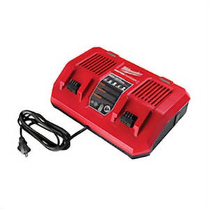Milwaukee® M18™ 48-59-1802 1-Port Dual Bay Simultaneous Rapid Charger, For Use with M18™ Lithium-Ion Battery, Lithium-Ion Battery, 2 hr Charging