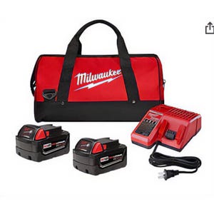 Milwaukee® 48-59-1840PG M18™ Redlithium™ Battery Starter Kit, 4 Ah Lithium-Ion Battery, 18 V Charge