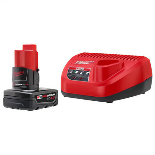 Milwaukee® 48-59-2440 M12™ Starter Kit, 4 Ah Lithium-Ion Battery, For Use with Milwaukee® M12™ Products