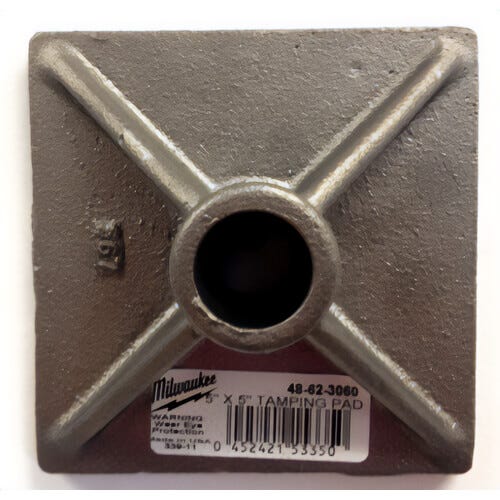 Milwaukee® 48-62-3060 SDS Max® Chisel Tamper Plate, 5 in x 5 in