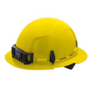 Milwaukee® 48-73-1103 Bolt™ Full Brim Hard Hat with 4-Point Ratcheting Suspension, Unvented Class E, Yellow