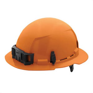 Milwaukee® 48-73-1133 Full Brim Hard Hat, Size 6-1/2 in Fits Mini Hat, Size 8-1/2 in Fits Max Hat, HDPE, 6-Point Ratchet Suspension