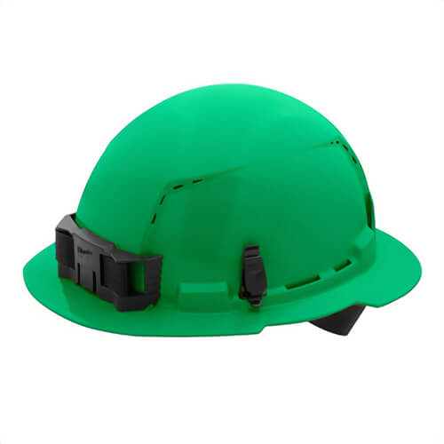 Milwaukee® 48-73-1207 Bolt™ Full Brim Hard Hat with 4-Point Ratcheting Suspension, Vented Class C, Green