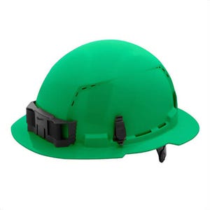 Milwaukee® 48-73-1227 Bolt™ Full Brim Hard Hat with 6-Point Ratcheting Suspension, Vented Class C, Green