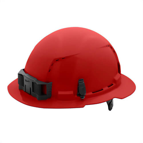 Milwaukee® 48-73-1229 Bolt™ Full Brim Hard Hat with 6-Point Ratcheting Suspension, Vented Class C, Red