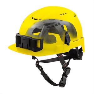 Milwaukee® 48-73-1366 Bolt™ Front Brim Safety Helmet with Impact Armor™ Liner, Vented Class C, Yellow