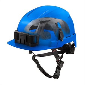 Milwaukee® 48-73-1369 Bolt™ Front Brim Safety Helmet with Impact Armor™ Liner, Unvented Class E, Blue